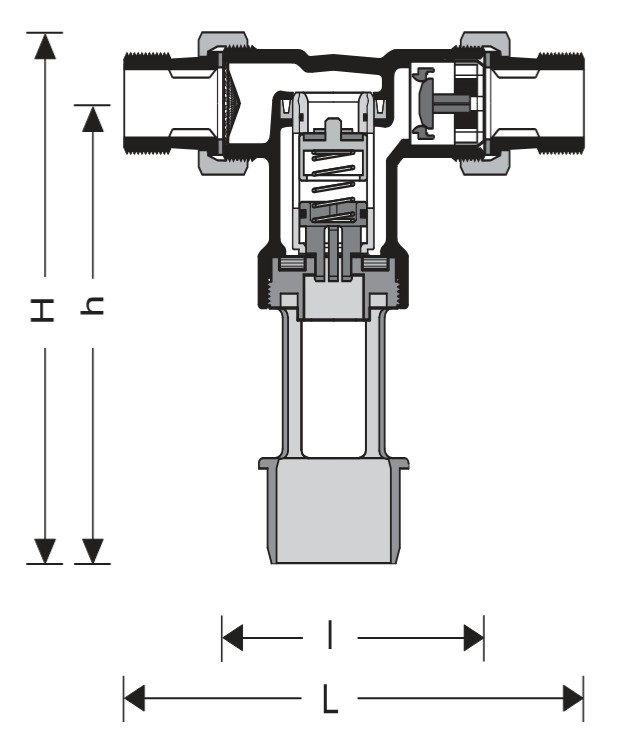 Resideo Systemtrenner CA295 Bauart CA, Messing A, 1/2''