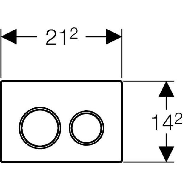 Geberit Kappa21 Betätigungsplatte 2-Mengen weiß/hgl.verchromt/weiß 115.240.KJ.1 - Bild 3