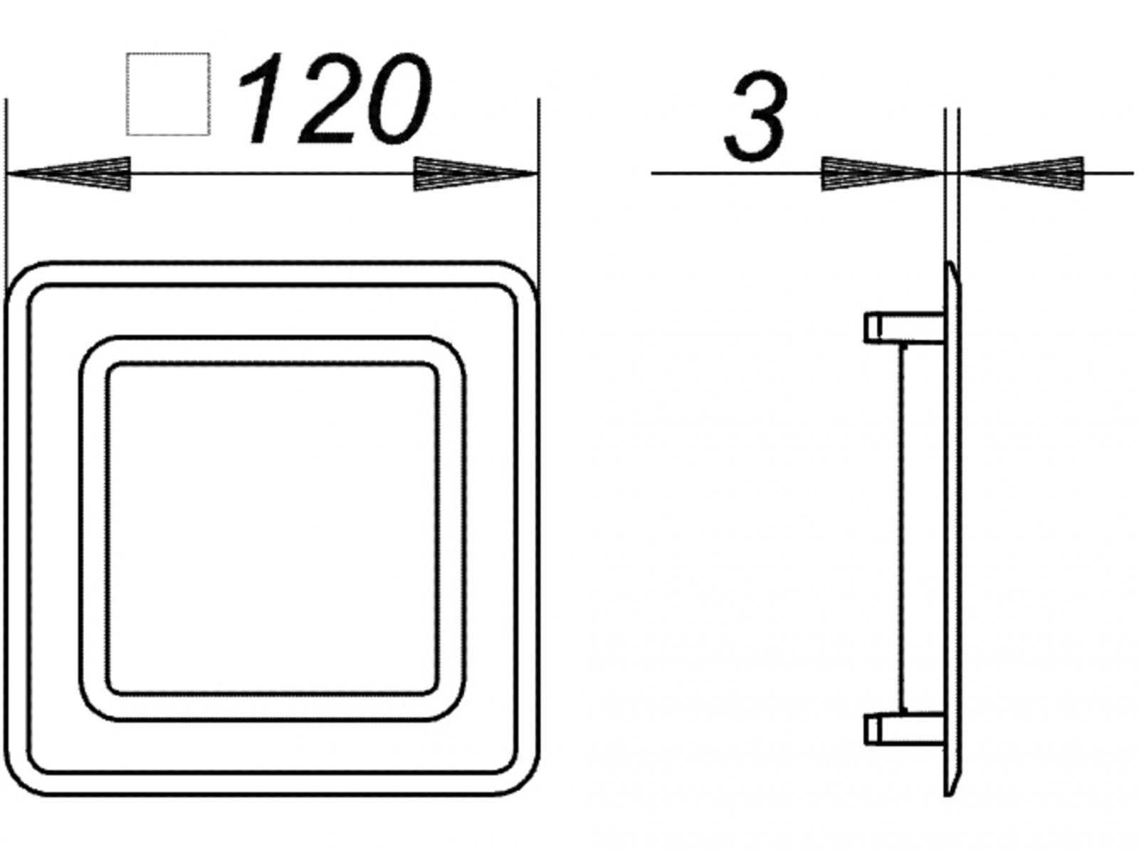Dallmer DallVent WE Abdeckung für Rohrbelüfter weiß 120 x 120 mm 850041 - Bild 2
