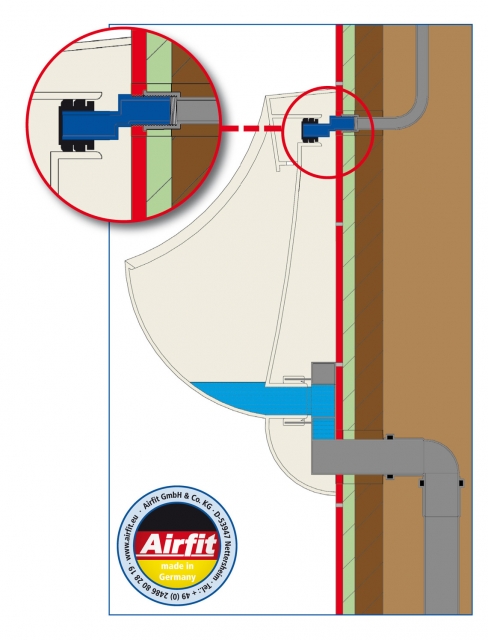 Airfit Urinal-Zulauf-Set 1/2'' mit Dichtung Versprung 10mm 90003UZ - Bild 2