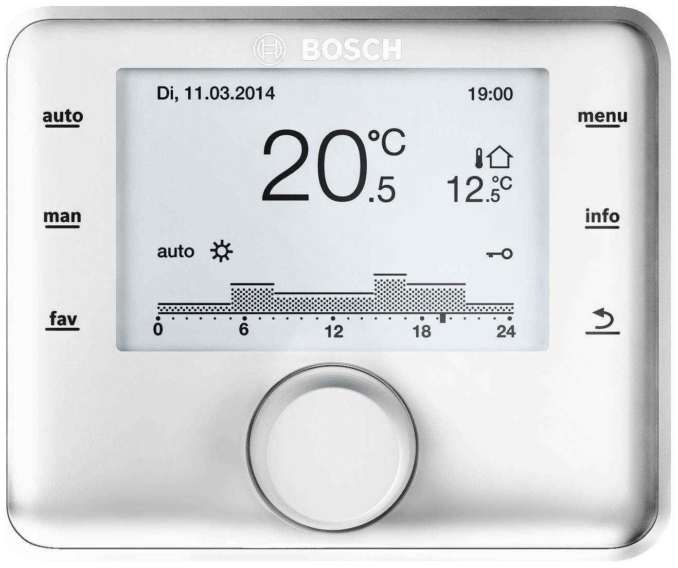 BOSCH Raumtemperaturgeführter Regler CR 400 für bis 4 Heizkreise und 2 WW-Ladekreise