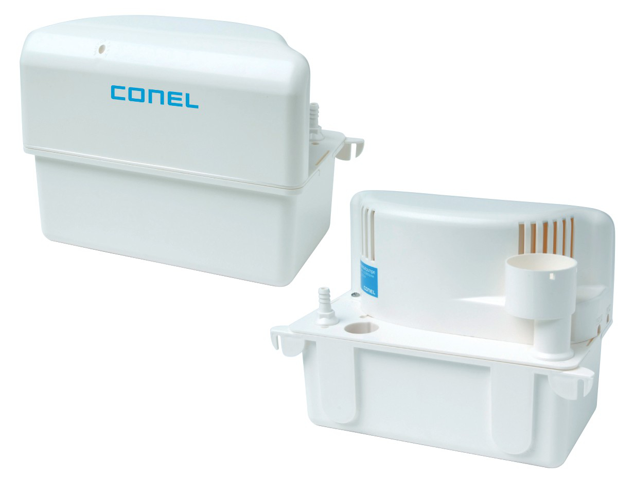 CONEL Kondensatpumpe FLOW Förderhöhe 6m, mit Schlauch, Zu- und Ablaufadapter - Bild 2