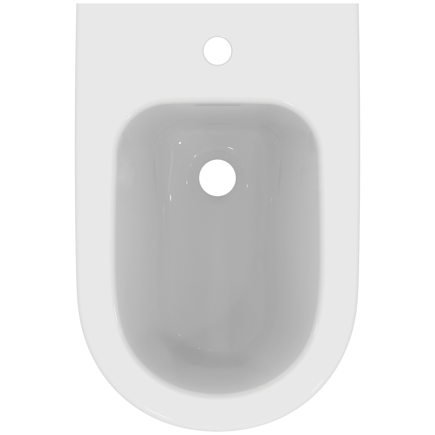 VIGOUR Wand-Bidet derby V3 weiß mit Hahnloch und Überlauf, verdeckte Befestigung u. PflegetetctPlus