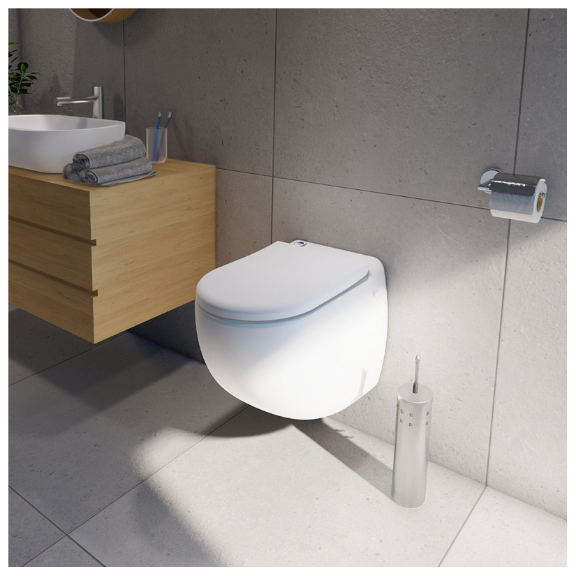 SFA Sanicompact Comfort Wand-WC mit integrierter Hebeanlage, WC-Sitz mit Absenkautomatik 0044 - Bild 2