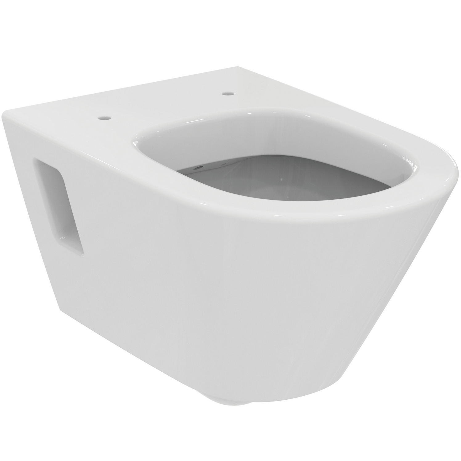 VIGOUR Wand-Tiefspül-WC derby V3 PflegetectPlus weiss, mit Spülrand, offene Befestigung