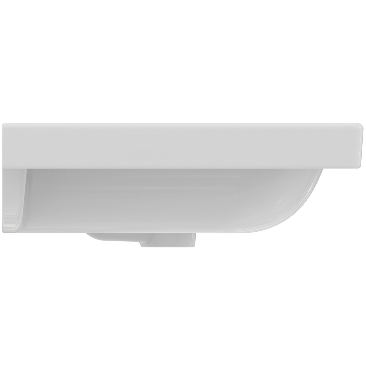 VIGOUR Möbelwaschtisch derby V3 120x48cm PflegetectPlus weiss, Ablage, Hahnloch mit Überlauf