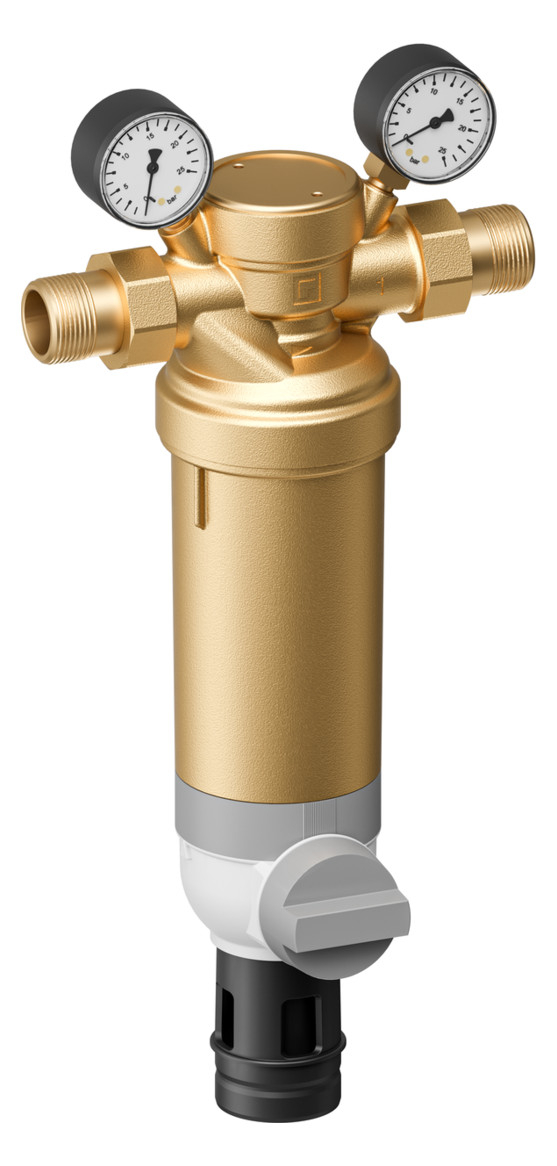 Resideo Hauswasser-Feinfilter F76S-LF 1'' AAM bleifrei 0,1mm mit Messing-Filtertasse