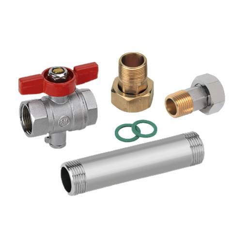 Wasser-Geräte Einbausatz für Wärmezähler QN 2,5 - Direktmessung BL 130 mm  - Bild 1