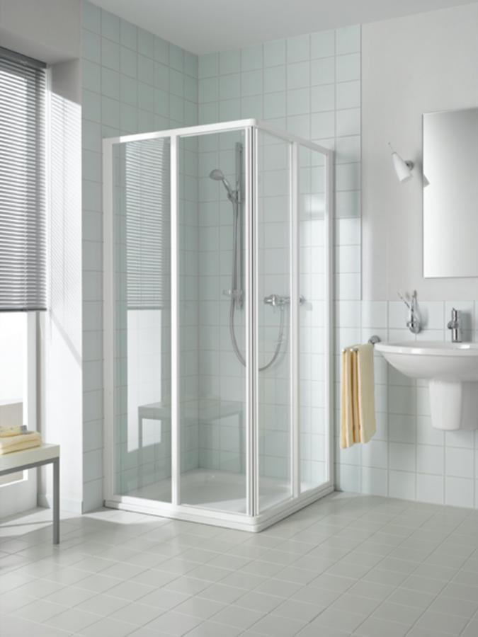 Kermi Ibiza 2000 Eckeinstieg-Halbteil ED2 900 x 1850 mm ESG klar silber mattglanz I2ED2090181AK - Bild 5