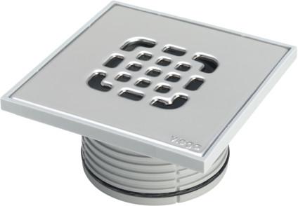 Viega Aufsatz 150x150mm 4934.4 grau Edelstahlrost 555221 - Bild 1