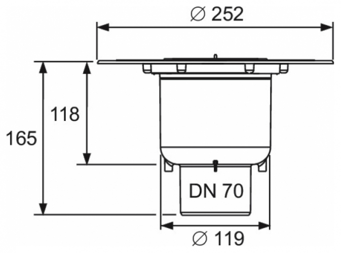 TECEdrainpoint S Ablauf DN 70 senkrecht mit Seal System Universalflansch 3603600 - Bild 2