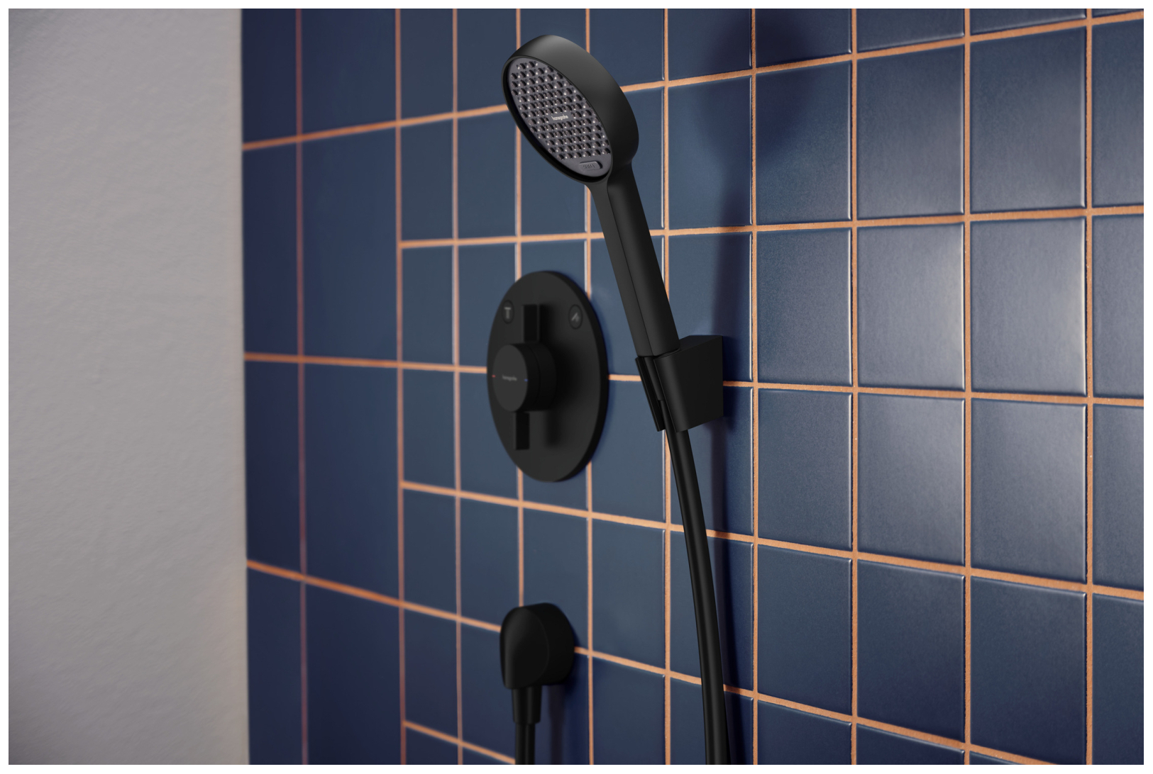 Hansgrohe Brausehalterset Activera Select S 95 2jet EcoSmart Schlauch 1600mm matt schwarz
