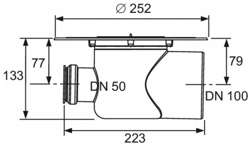 TECEdrainpoint S Ablauf DN 100 waagerecht mit Seal System Universalflansch 3607500 - Bild 2
