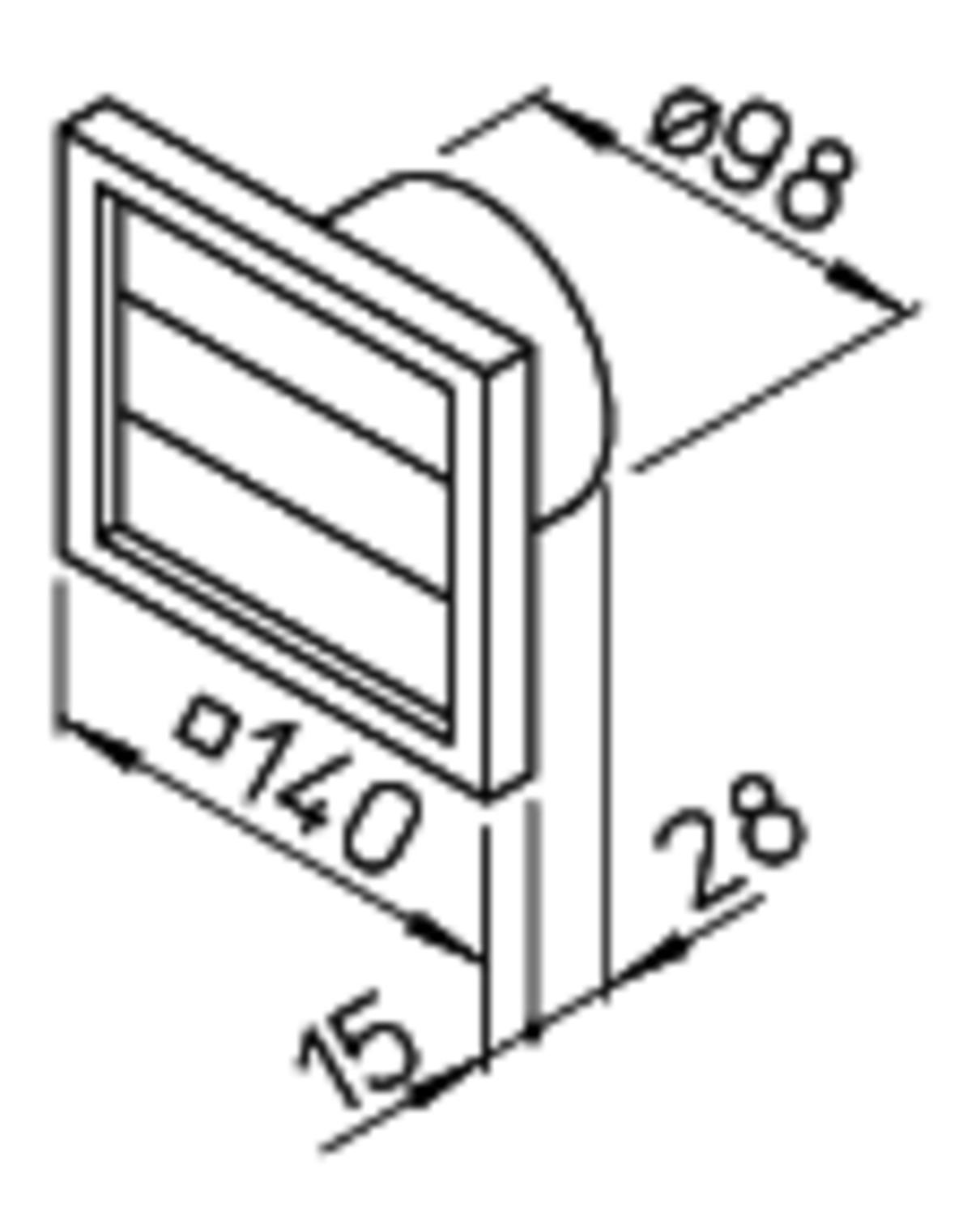 Helios Verschlussklappe VK 100 Kunststoff weiss für Aussenwand 00757 - Bild 2