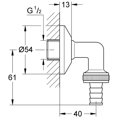 Grohe WAS-Schlauchanschlußbogen 41125000