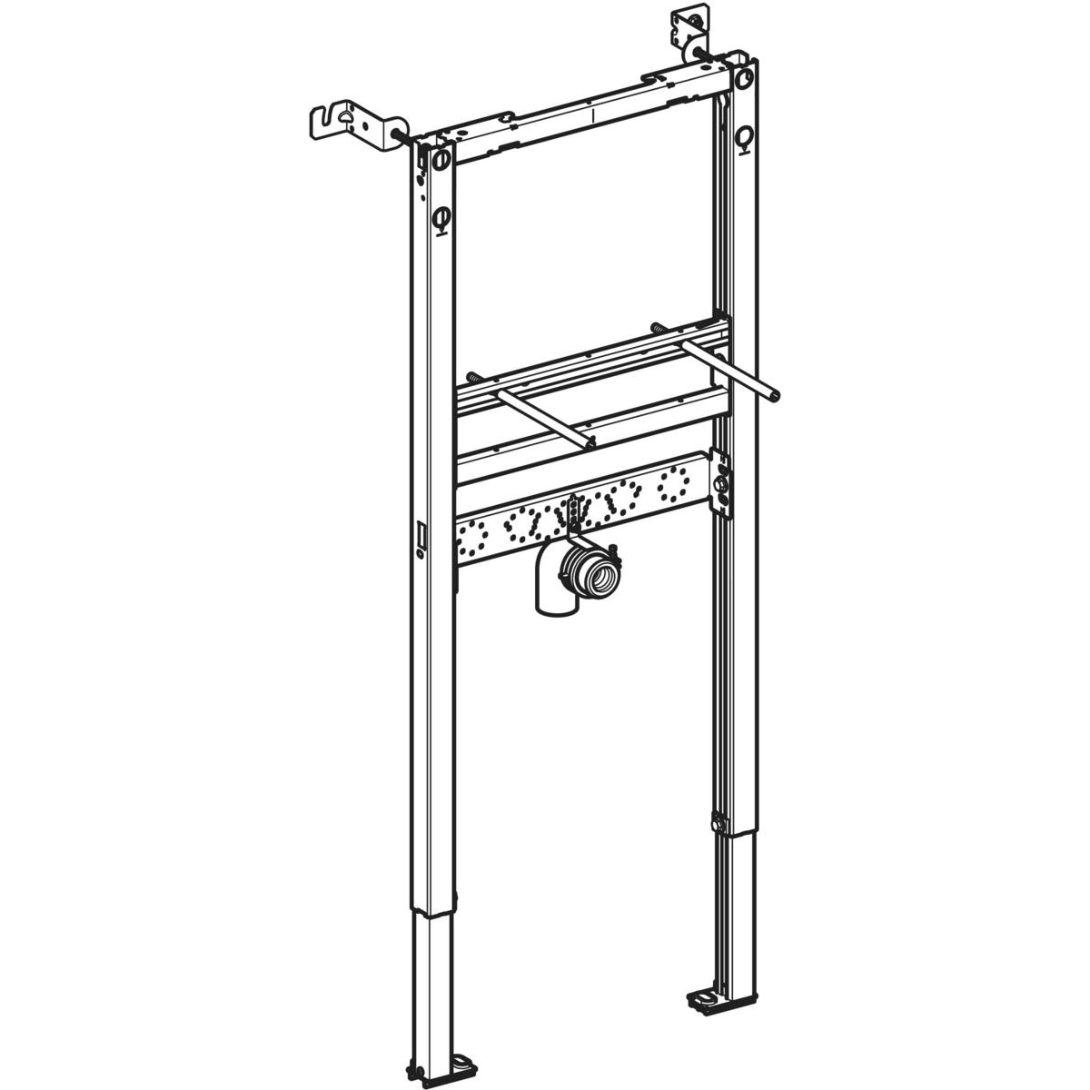 Geberit Duofix Basic Waschtisch Bauhöhe 112 cm für Einlochbatterie mit Wandanker 458.404.00.2
