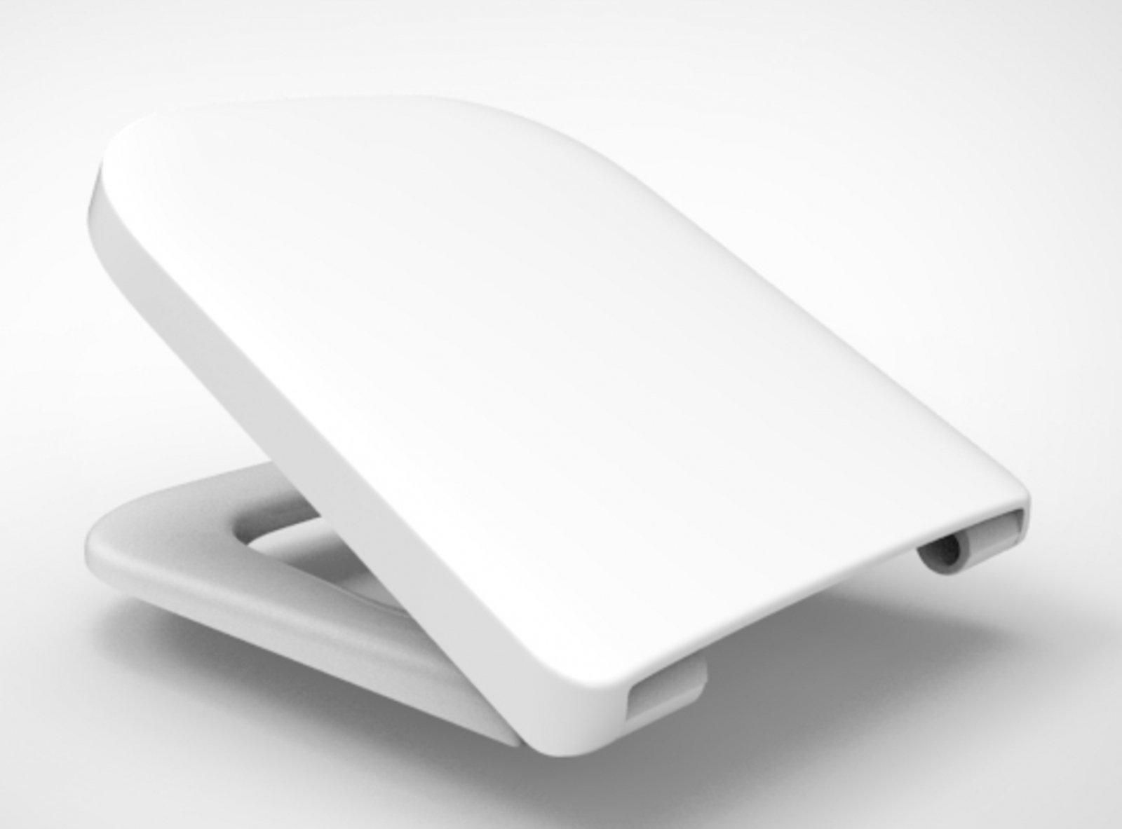 VIGOUR WC-Sitz derby plus semi weiss, mit Scharnierwelle, Winkelpuffer, Absenkautomatik, abnehmbar - Bild 1