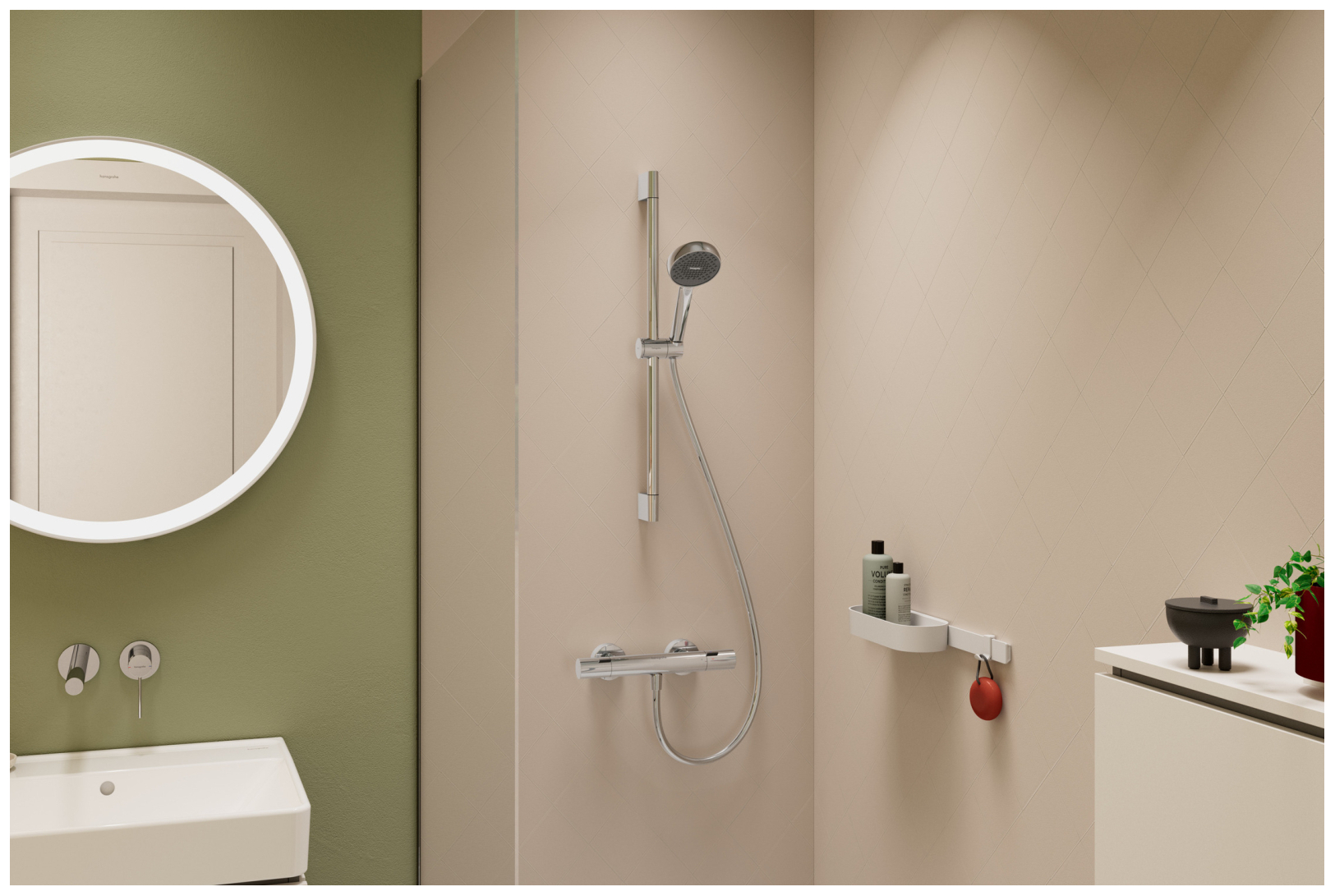 Hansgrohe Brauseset Activera S 95 1jet EcoSmart mit Brausestange Typ 65 chrom