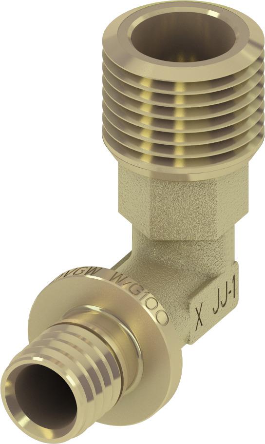 TECEflex Winkelübergangsnippel 32 mm x 1'' AG Messing 767532 - Bild 1