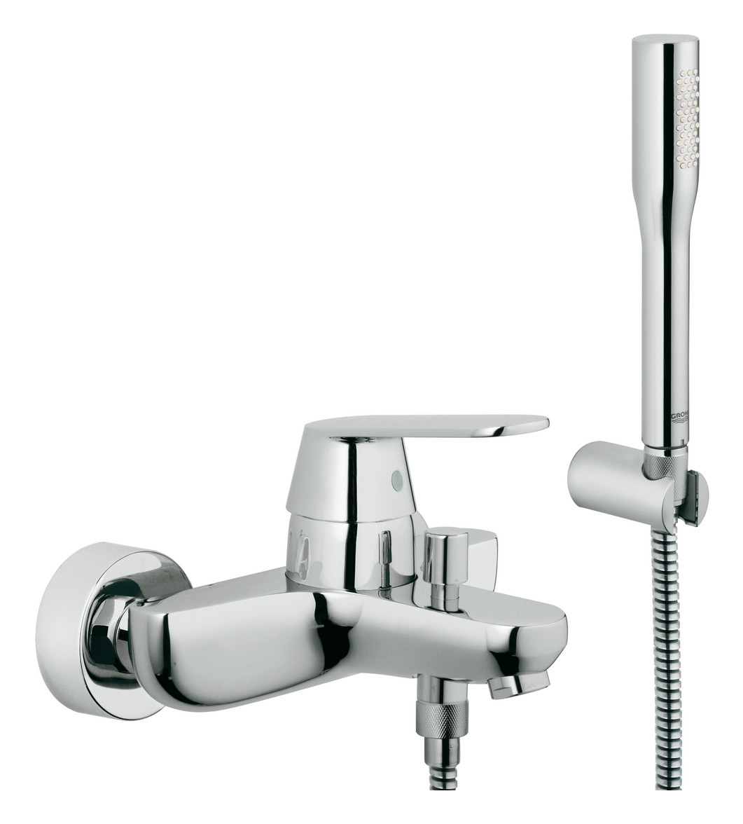 GROHE Eurosmart Cosmopolitan Wannenbatterie Aufputz mit Brauseset chrom 32832000 - Bild 1
