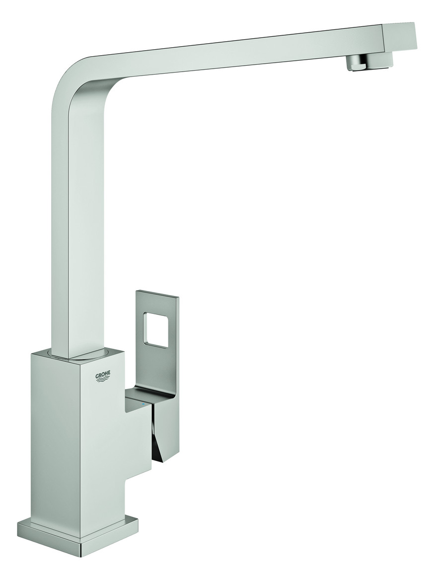 GROHE Einhand-Spültischbatterie Eurocube schwenkbarer Gussauslauf supersteel 31255DC0 - Bild 1