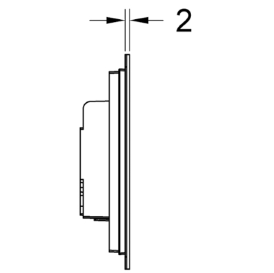 TECEsquare Urinal-Betätigungsplatte Metall Edelstahl gebürstet