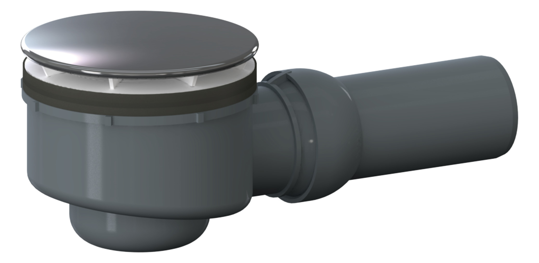 DALLMER Duschwannenablauf ORIO DN 50, Abdeckhaube aus Edelstahl 160119 - Bild 1