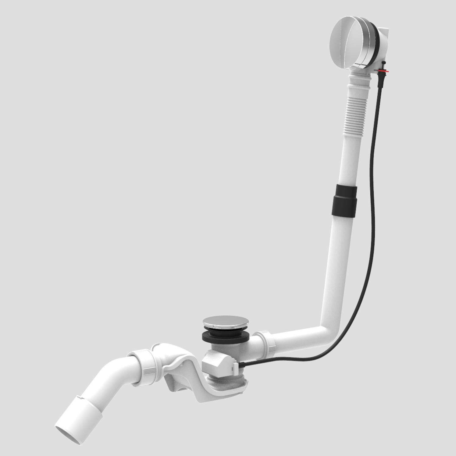 SANIT Ab- und Überlaufgarnitur SWING neuer Geruchsverschluss inkl. Farbset verchromt 35.330.00..0000 - Bild 1