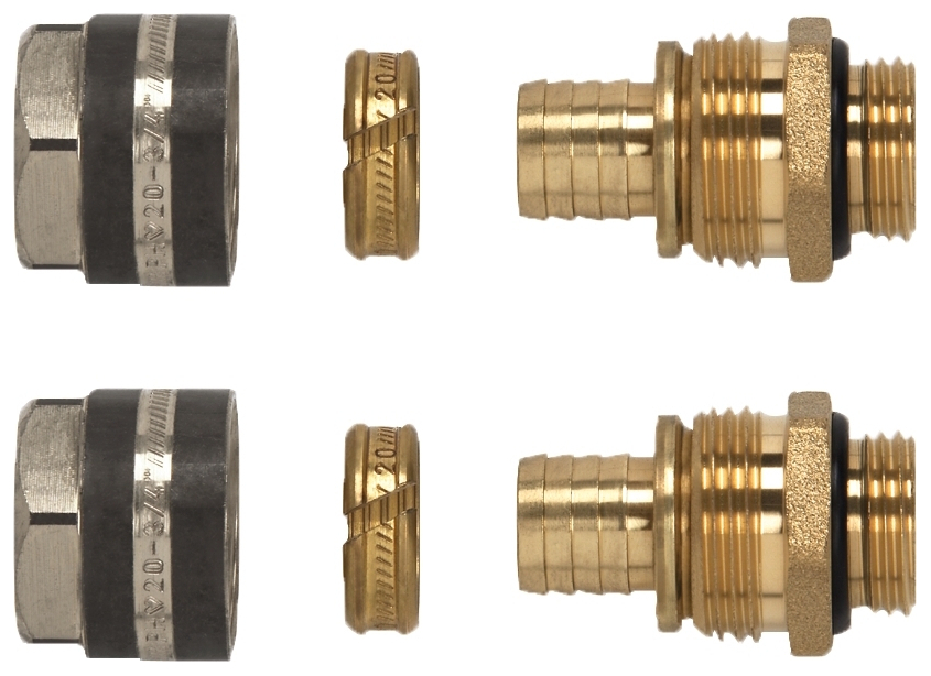 COSMO PEX/PERT-Anschlußverschraubung 16x2mm auf AG 1/2'', je Satz