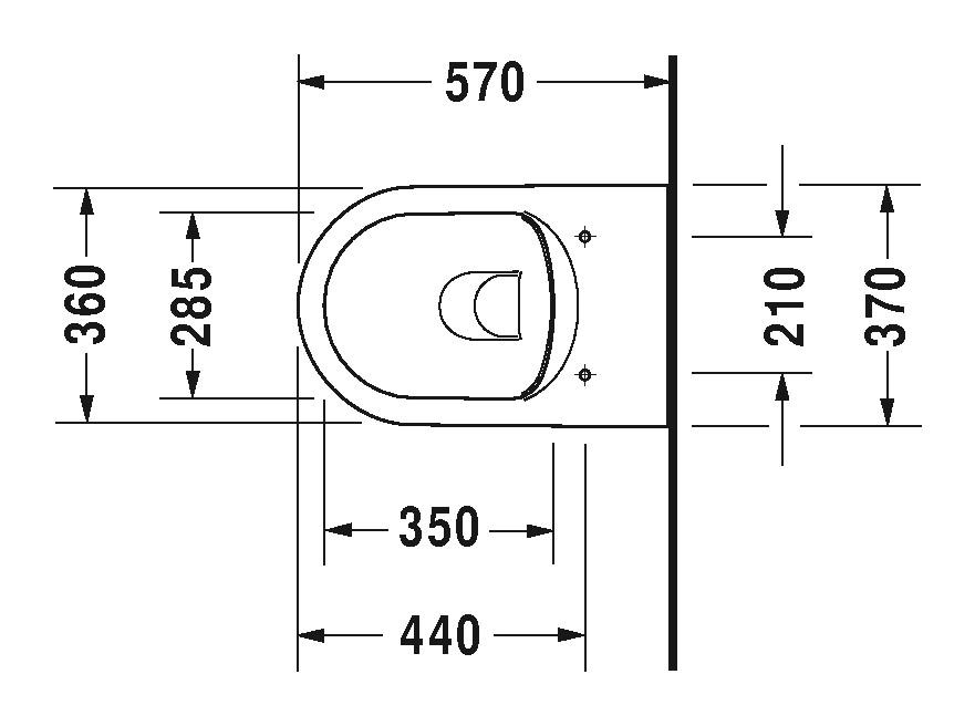 Duravit ME by Starck Wand-WC Rimless Set weiß, Durafix, inklusive WC-Sitz mit Absenkautomatik - Bild 3