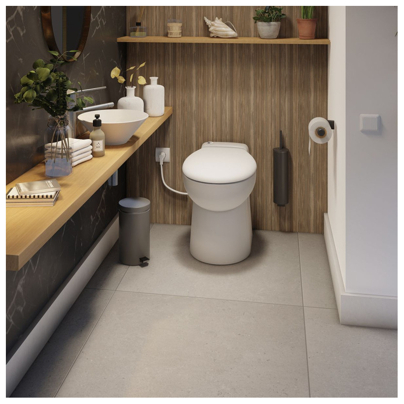 SFA Sanicompact Pro Stand-WC weiß mit integrierter Hebeanlage, WC-Sitz und WT-Anschluss 0011 - Bild 4