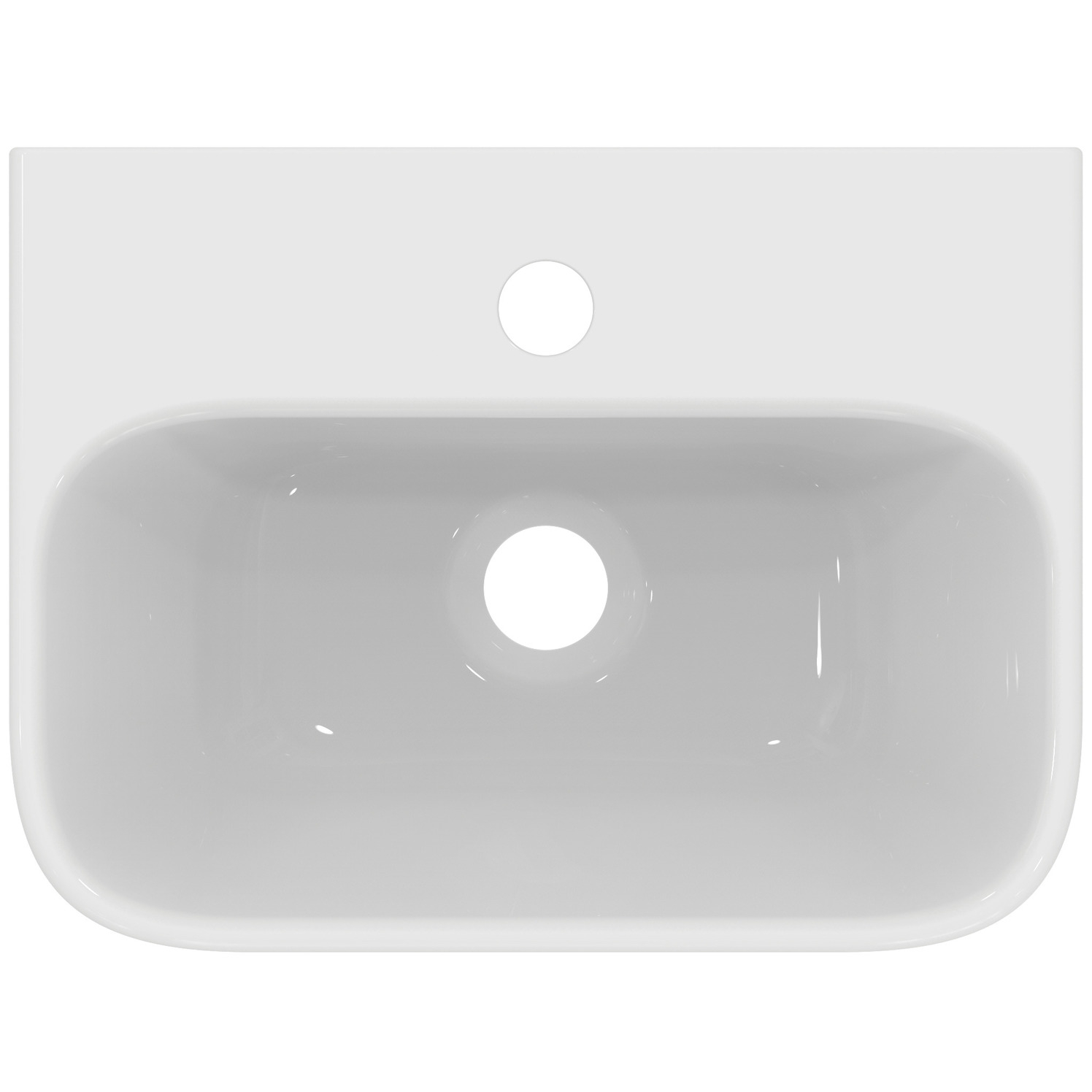 VIGOUR Handwaschbecken derby V3 40x30cm mit Hahnloch, ohne Überlauf