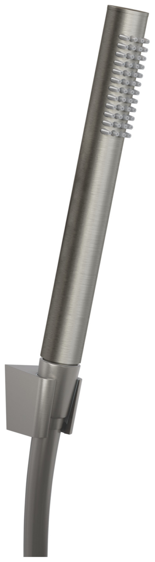 VIGOUR Wannenset V3 mit Wandhalter, Brauseschlauch und Stabhandbrause 1-strahlig steel line