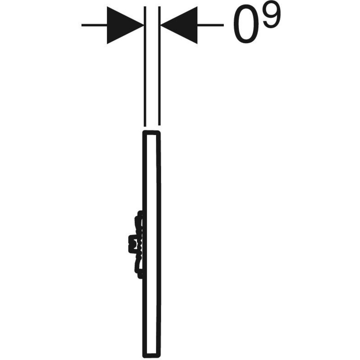 Geberit Urinalsteuerung mit elektronischer Spülauslösung Typ 01 mattchrom lackiert 116.021.JQ.5 - Bild 5