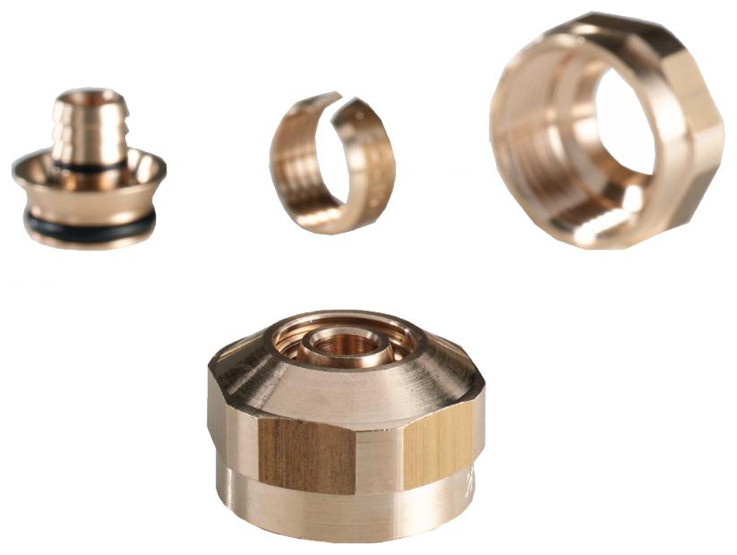 EMPUR Klemmverschraubung (Eurokonus) für Rohre 15x1,8 mm aus Messing 421500 - Bild 1