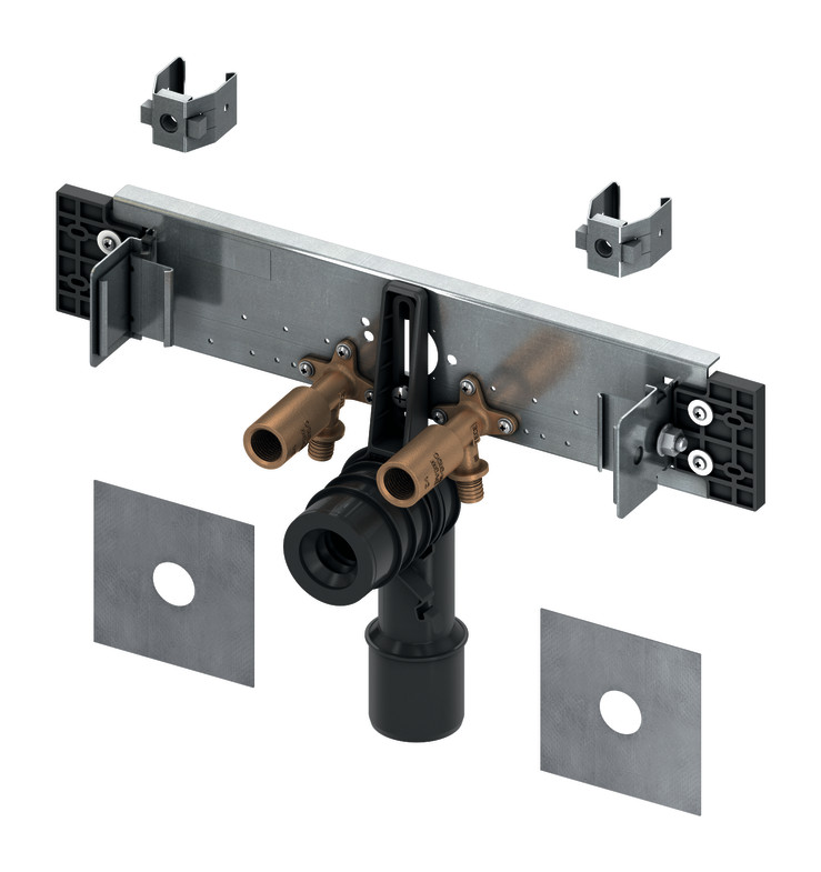 TECEprofil Anschlusseinheit TECEflex 16x1/2'' für Waschtisch mit Rotguss Wandscheiben 9020049 - Bild 1