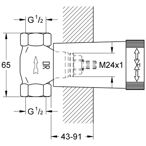 Grohe Ondus Unterputzventil 1/2" UP Unterteil 29032000