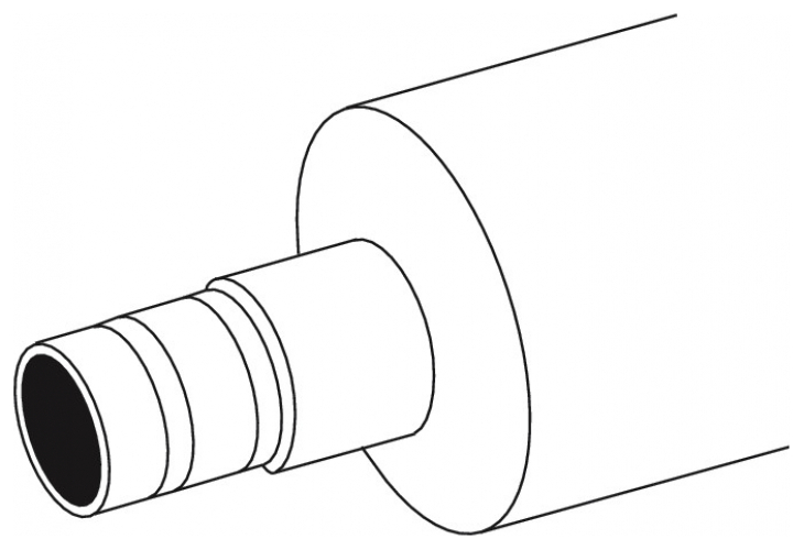 TECEflex Verbundrohr PE-Xc/Al/PE-RT Dim. 20 (21x3,45 mm) vorgedämmt RS 26 mm rot, Rolle je 25m - Bild 2