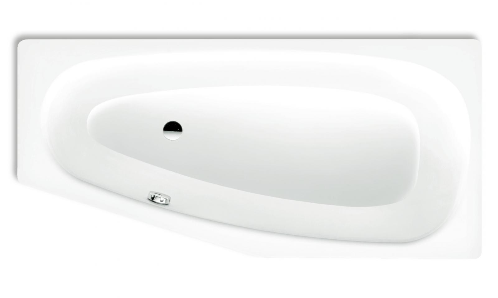 Kaldewei Raumsparwanne Mini 157x75 cm links Modell 832 Stahl-Email weiss inklusive Träger - Bild 2