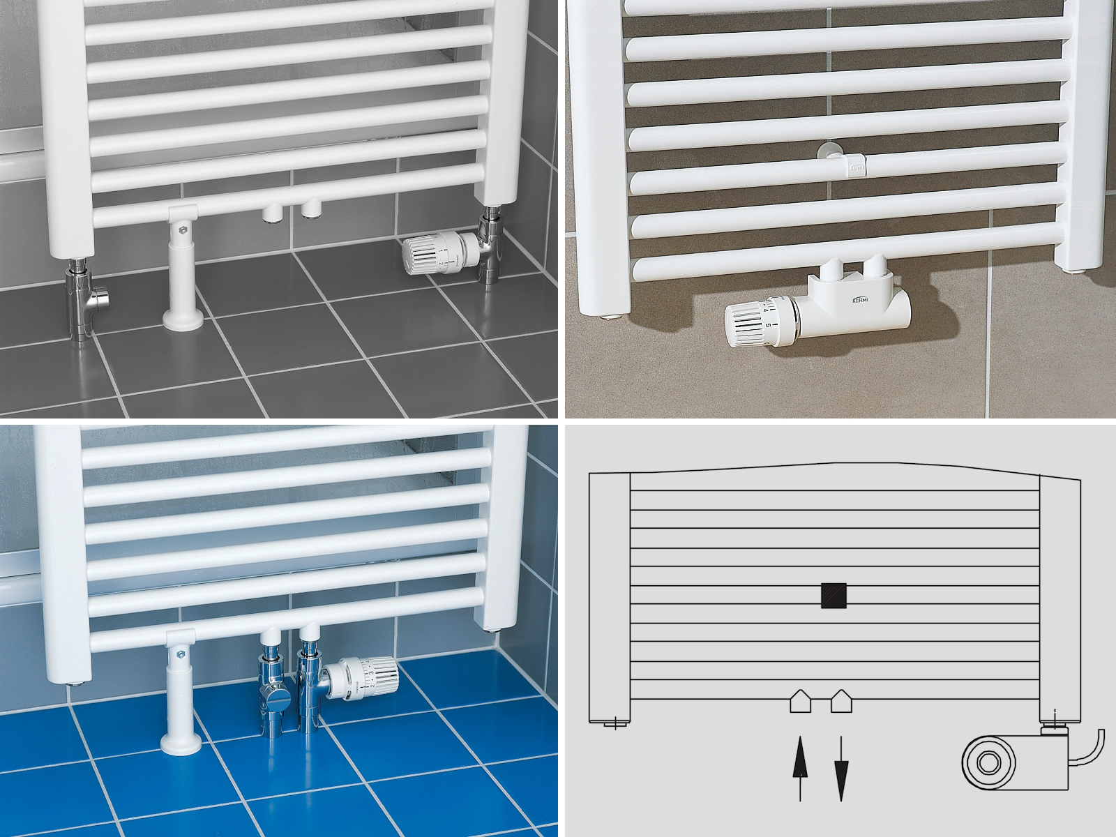 Kermi Badheizkörper Basic-50R gebogen 1770 x 73 x 899 mm QN1433 weiß RAL 9016, ER01M1800902XXK