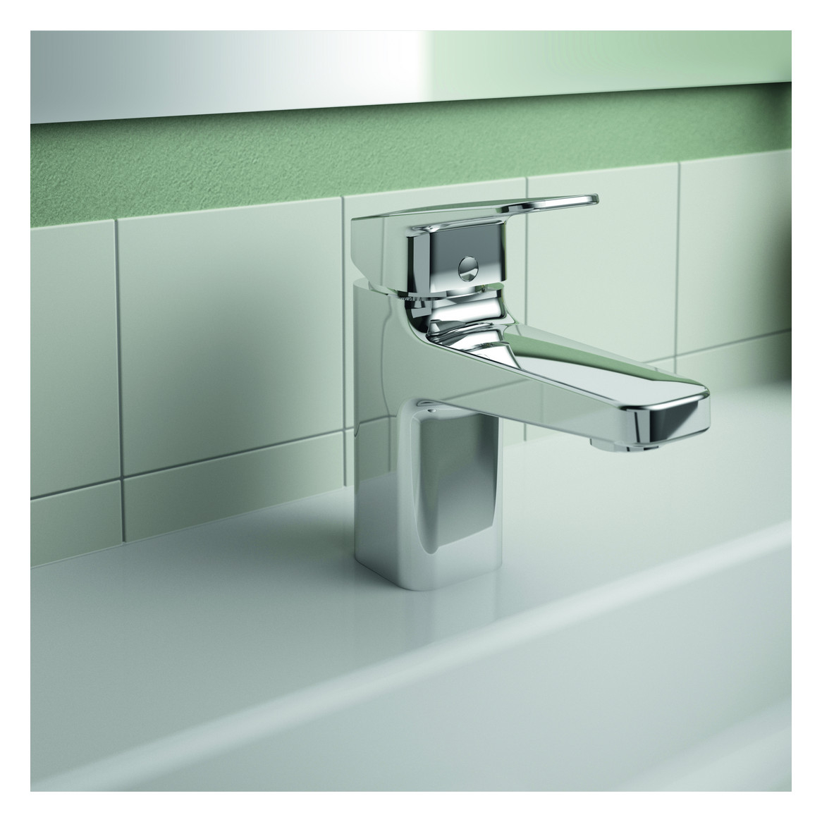 Ideal Standard Ceraplan Waschtischarmatur H75 Chrom mit Zugknopf-Ablaufgarnitur BD214AA - Bild 4