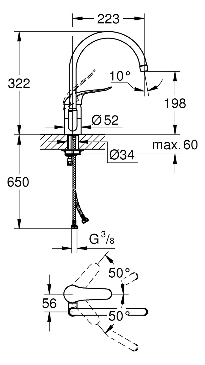 GROHE Euroeco Special Spültischbatterie chrom 32786000 - Bild 2