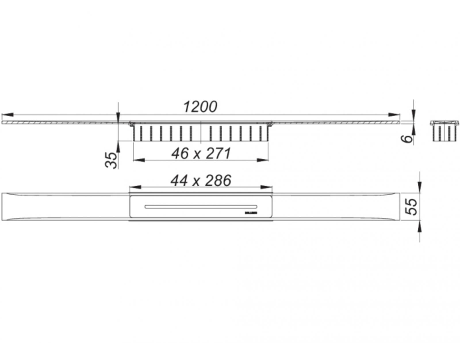 Dallmer Ablaufschiene CeraFloor Select 1200 mm Edelstahl poliert 538161 - Bild 2
