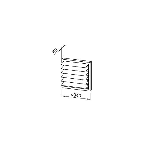 Helios Regenabweisgitter RAG 315 Kunststoff hellgrau Maschenweite 8 mm 00752