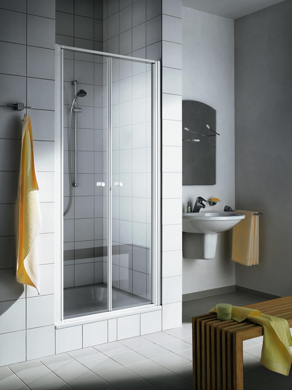 Kermi Ibiza 2000 Pendeltür PTD 900 x 2000 mm ESG klar Profil silber mattglanz I2PTD090201AK - Bild 5