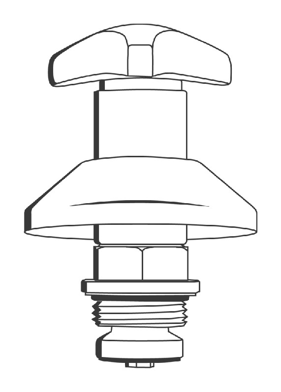 GROHE Oberteil Trecorn Griff Markierung rot 1'' chrom 11508000 - Bild 2