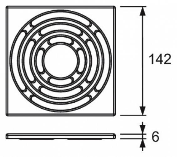 TECEdrainpoint S Designrost 150x150 mm Edelstahl 3665003 - Bild 3