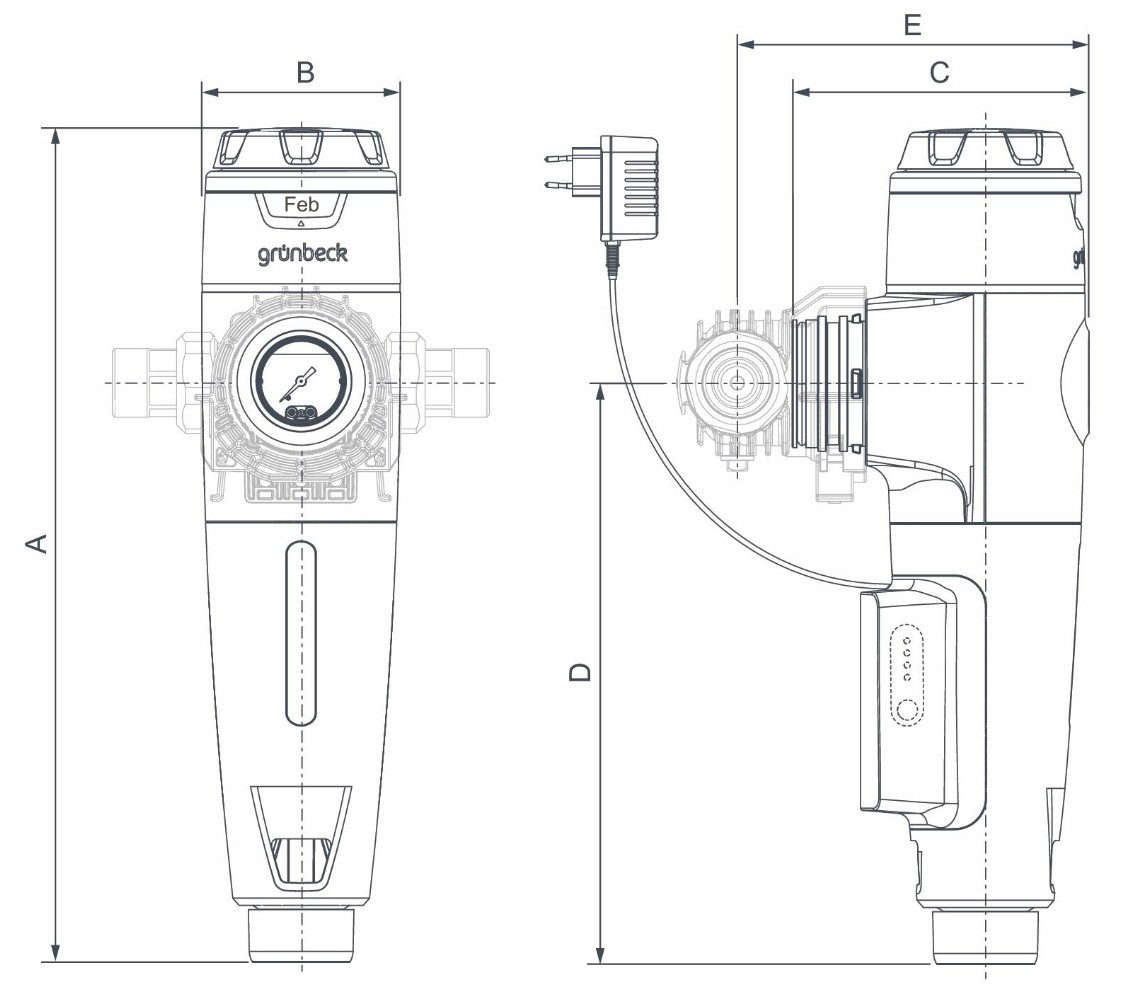 Grünbeck Automatikfilter pureliQ:ADX 101000060000, für cliQlock Modulsystem - Bild 2