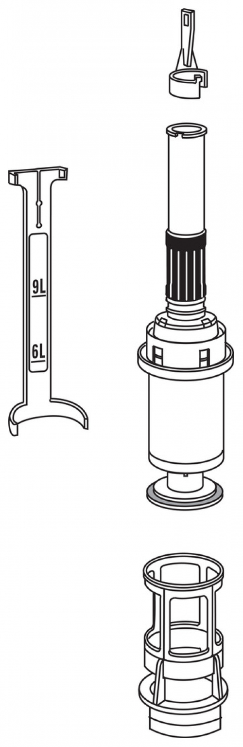 MEPA Ablaufventil-Set 590737, für UP-Spülkasten Sanicontrol Typ A11 - Bild 1