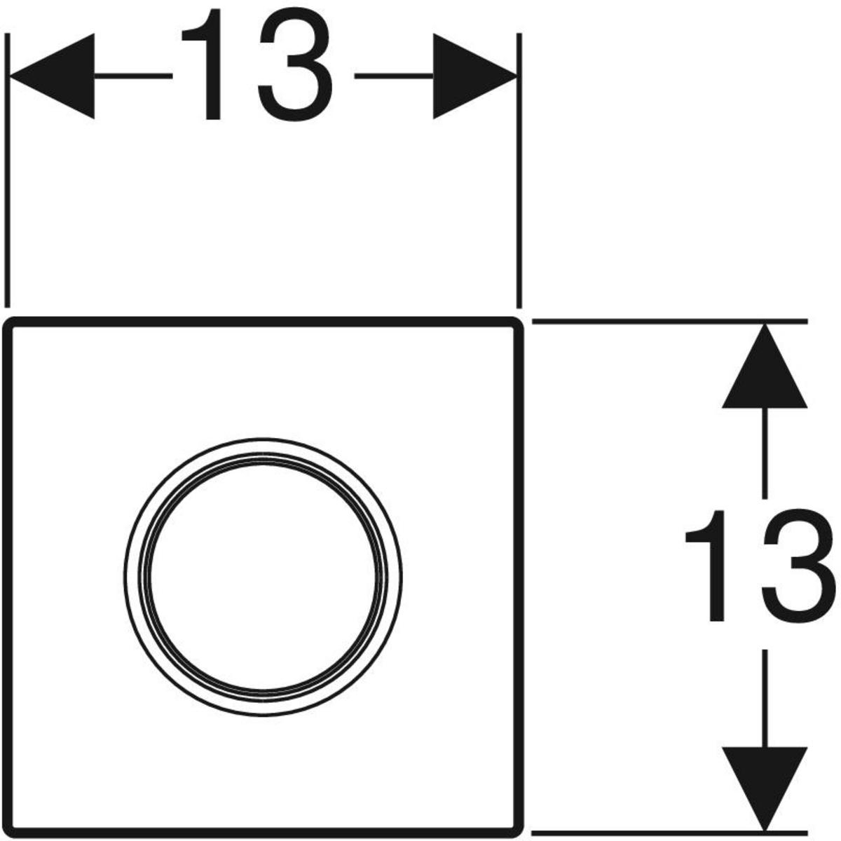 Geberit Urinalsteuerung mit elektronischer Spülauslösung Typ 01 hochglanz-verchromt 116.021.21.5 - Bild 4